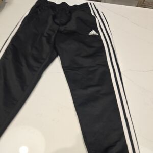 Adidas Kids Black Sweatpants with White Accents